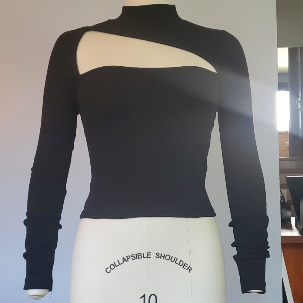 Knit Shirt with Cutout Detail